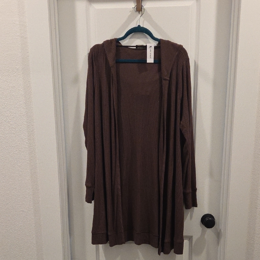 Lane Bryant Brown Women's Cardigan With Hood